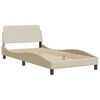 vidaXL Cadre de lit sans matelas cr&egrave;me 100x200 cm tissu