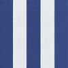 vidaXL Coussins de banc de jardin lot de 2 rayures bleues/blanches