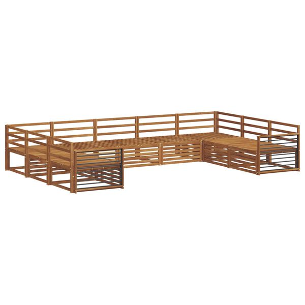 vidaXL Ensembles de canap&eacute;s 9 pcs Naturel Bois d'Acacia Massif