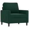 vidaXL Ensemble de canap&eacute;s 3 pcs avec coussins Vert fonc&eacute; Velours