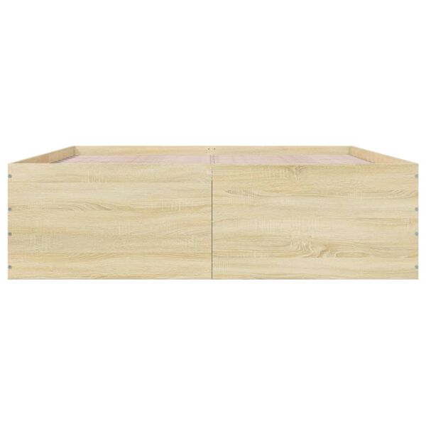 vidaXL Cadre de lit sans matelas ch&ecirc;ne sonoma 160x200 cm
