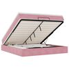 VidaXL Cadre de lit ottoman avec matelas rose 180x200 cm velours