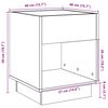 vidaXL Table de chevet avec LED infini blanc 40x40x50 cm