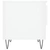 vidaXL Tables basses 2 pcs blanc brillant 50x46x50cm bois d'ing&eacute;nierie