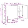 vidaXL Meuble d'appoint Gris Sonoma 96,5 x 30 x 75 cm