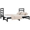 vidaXL Lit coulissant sans matelas noir 2x(90x190) cm
