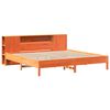 vidaXL Lit biblioth&egrave;que sans matelas cire marron 200x200 cm pin massif
