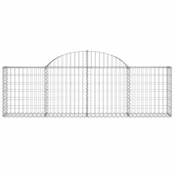 vidaXL Paniers &agrave; gabions arqu&eacute;s 9 pcs 200x30x60/80 cm Fer galvanis&eacute;
