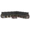 vidaXL Ensemble de canap&eacute; de jardin 10 pcs Gris et Gris fonc&eacute;