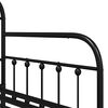 vidaXL Cadre de lit de jour Noir 100 x 190 cm Acier enduit de poudre
