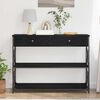 vidaXL Table Console avec tiroir Ch&ecirc;ne noir 100 x 28 x 75 cm