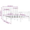 vidaXL Cadre de lit sans matelas gris 150x200 cm bois massif