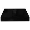 vidaXL Étagère murale flottante 4 pcs Noir brillant 23x23,5x3,8 cm MDF