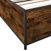 vidaXL Cadre de lit sans matelas ch&ecirc;ne fum&eacute; 200x200 cm