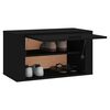 vidaXL Armoire &agrave; chaussures murale Noir 70x35x38 cm Bois d'ing&eacute;nierie