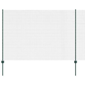 vidaXL Cl&ocirc;ture en fil soud&eacute; avec poteaux 10 x 1,6 m Vert Maille