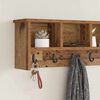 vidaXL Porte-manteau mural avec &eacute;tag&egrave;re Bois ancien 100 x 16 x 26 cm