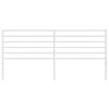 vidaXL T&ecirc;te de lit de remplacement m&eacute;tal blanc 193 cm