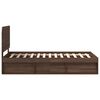 vidaXL Cadre de lit Ch&ecirc;ne brun 90 x 190 cm Bois de pin massif