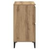 vidaXL Buffet Ch&ecirc;ne artisanal 60 x 35 x 70 cm Bois d'ing&eacute;nierie et fer