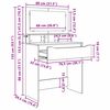 vidaXL Tables de maquillage pour chambre avec tiroir Gris Sonoma