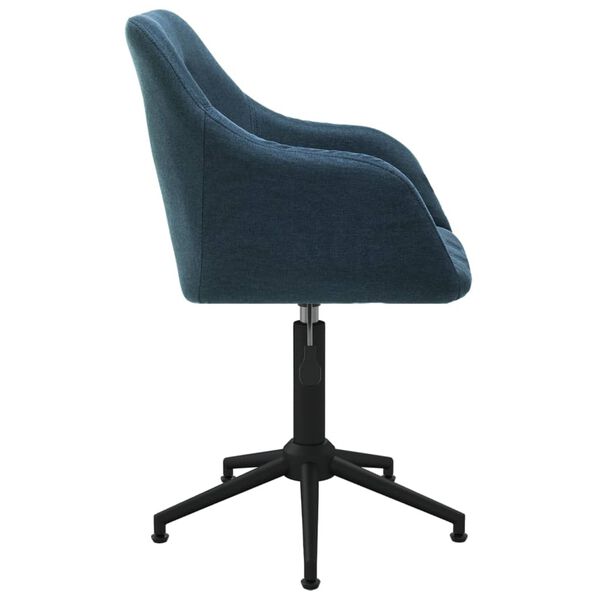 vidaXL Chaises pivotantes &agrave; manger lot de 6 bleu tissu
