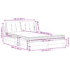 vidaXL Cadre de lit sans matelas Zadar cappuccino 140x190 cm similicuir