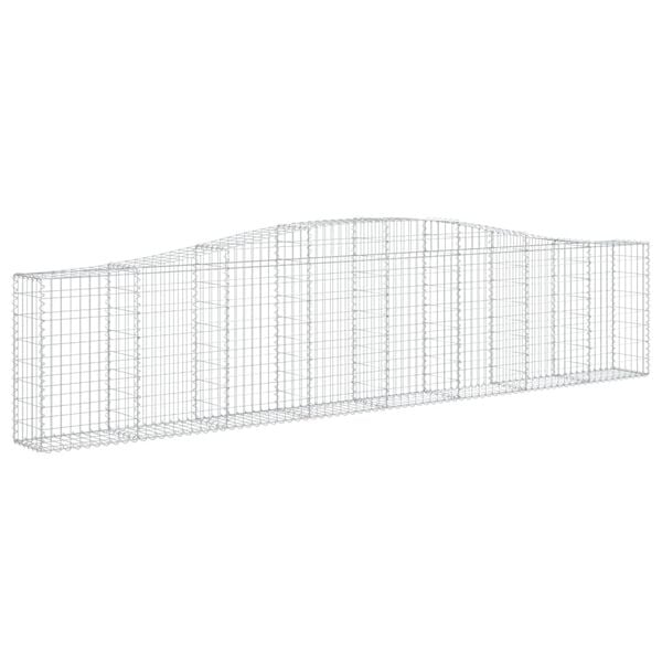 vidaXL Paniers &agrave; gabions arqu&eacute;s 3 pcs 400x30x80/100 cm Fer galvanis&eacute;