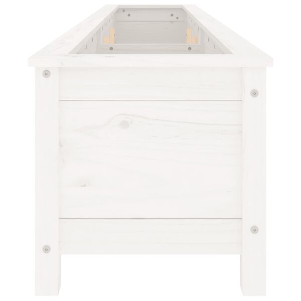 vidaXL Lit sur&eacute;lev&eacute; de jardin blanc 199,5x40x39 cm bois de pin massif