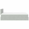 vidaXL Lit ottoman avec matelas gris clair 120x190 cm velours