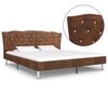 vidaXL Cadre de lit Marron Similicuir daim 180 x 200 cm