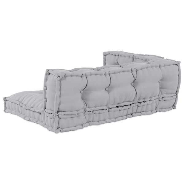 vidaXL Coussin de canap&eacute; sur palette Gris tissu