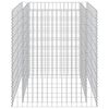 vidaXL Lit sur&eacute;lev&eacute; &agrave; gabion Acier galvanis&eacute; 90x90x100 cm