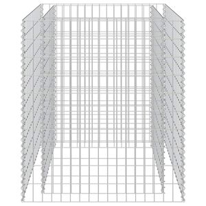 vidaXL Lit sur&eacute;lev&eacute; &agrave; gabion Acier galvanis&eacute; 90x90x100 cm