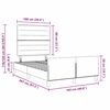 vidaXL Cadre de lit avec t&ecirc;te de lit Cr&egrave;me 100 x 200 cm tissu