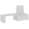 vidaXL Table basse Blanc 150x50x35 cm Bois d'ing&eacute;nierie