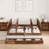 vidaXL Cadre de lit avec rangement avec tiroir Bois Ancien 160 cm