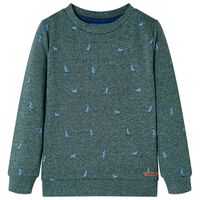 Sweatshirt pour enfants vert foncé mélange 92