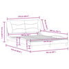 vidaXL Cadre de lit avec LED sans matelas Hvar cappuccino 160x200 cm