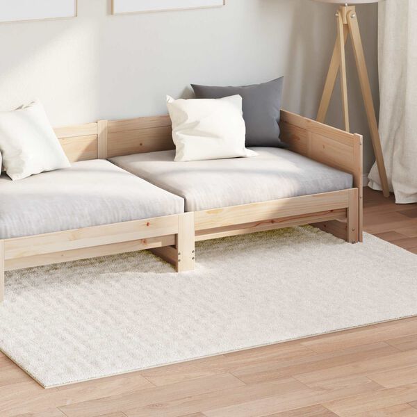 vidaXL Tapis de surface HUARTE Cr&egrave;me 170 x 120 cm Polyester