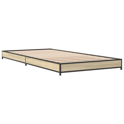 vidaXL Cadre de lit sans matelas chêne sonoma 100x200 cm