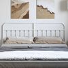 vidaXL T&ecirc;te de lit de remplacement m&eacute;tal blanc 193 cm