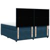 vidaXL Sommier &agrave; lattes de lit et matelas Bleu fonc&eacute; 200x200cm Velours