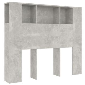 vidaXL Armoire de t&ecirc;te de lit gris b&eacute;ton 120x18,5x102,5 cm