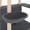 vidaXL Arbre &agrave; chat avec griffoirs en sisal Gris fonc&eacute; 166 cm