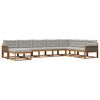 vidaXL Ensemble de canap&eacute;s d'ext&eacute;rieur 8 pc Naturel et gris clair