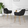vidaXL Chaises &agrave; manger lot de 2 Noir Velours