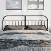vidaXL T&ecirc;te de lit m&eacute;tal noir 193 cm