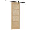 vidaXL Porte coulissante Naturel et noir 83 x 232 cm