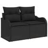 vidaXL Ensemble de canapé de jardin avec coussin 8 pcs Noir